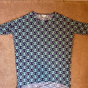 Minnie Mouse Checkered Disney Lularoe Irma Shirt XS LLR